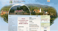 Desktop Screenshot of obec-mnisek.cz