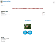 Tablet Screenshot of obec-mnisek.cz